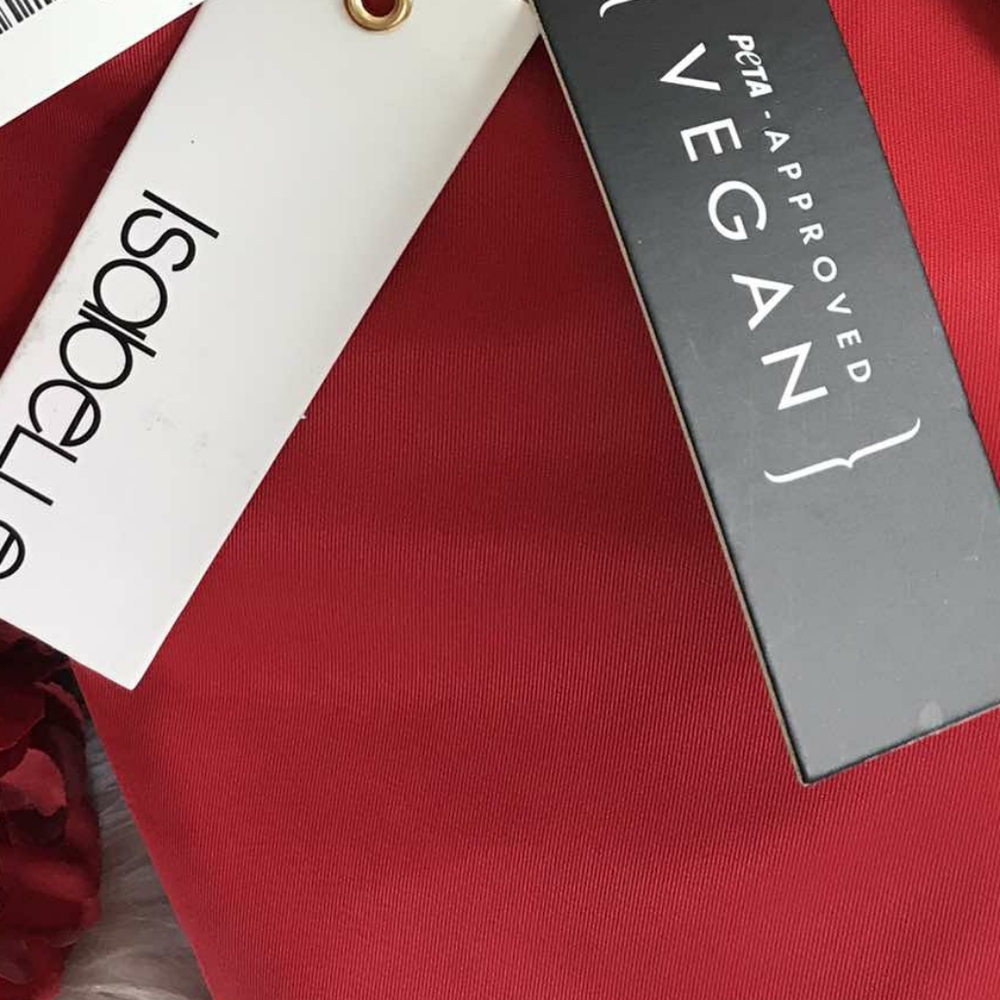 NWT ISABELLE VEGAN RED TOTE SATCHEL - Picture 4 of 5